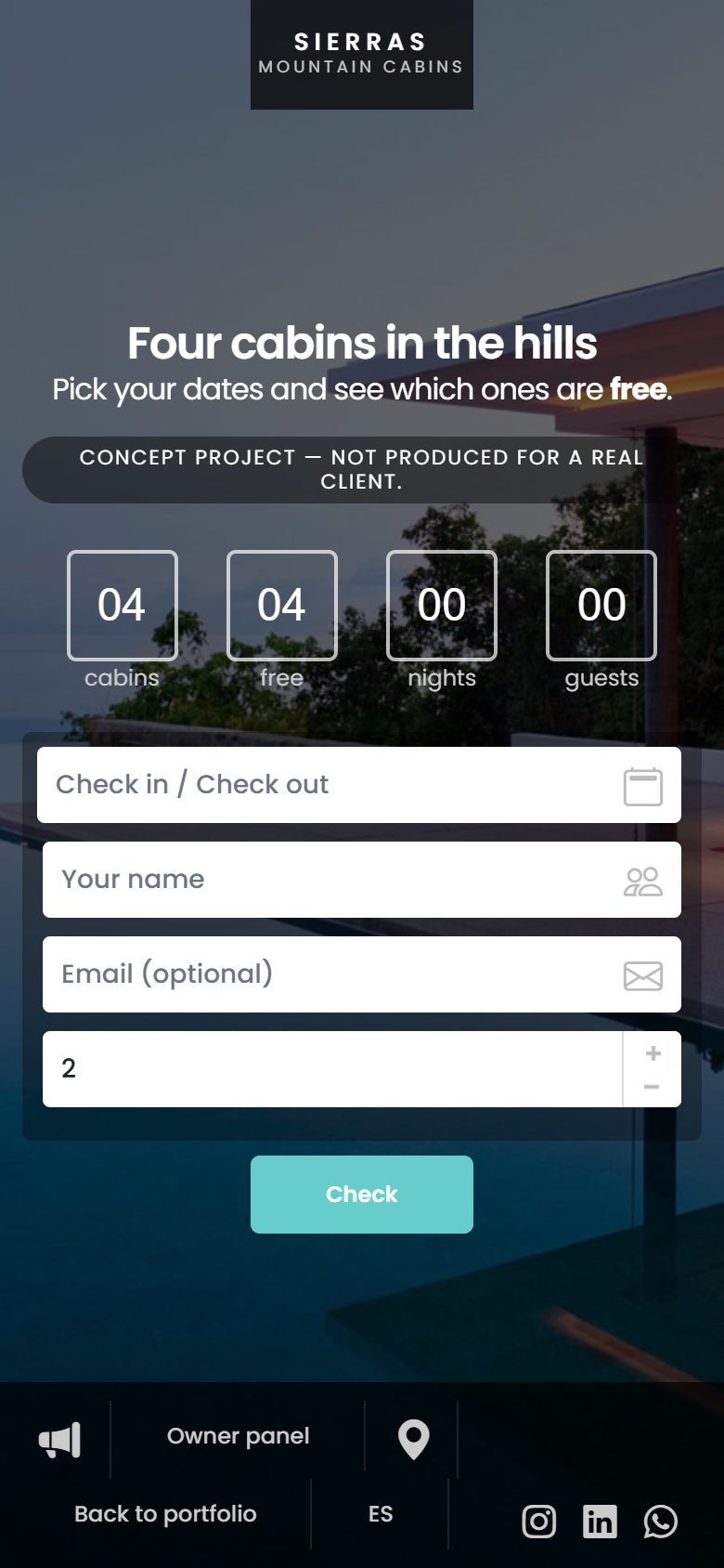 Booking concept shown on a phone