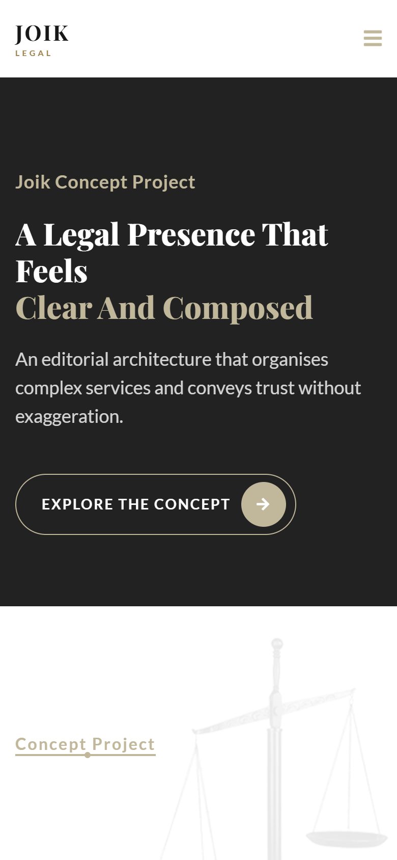 Legal concept shown on a phone