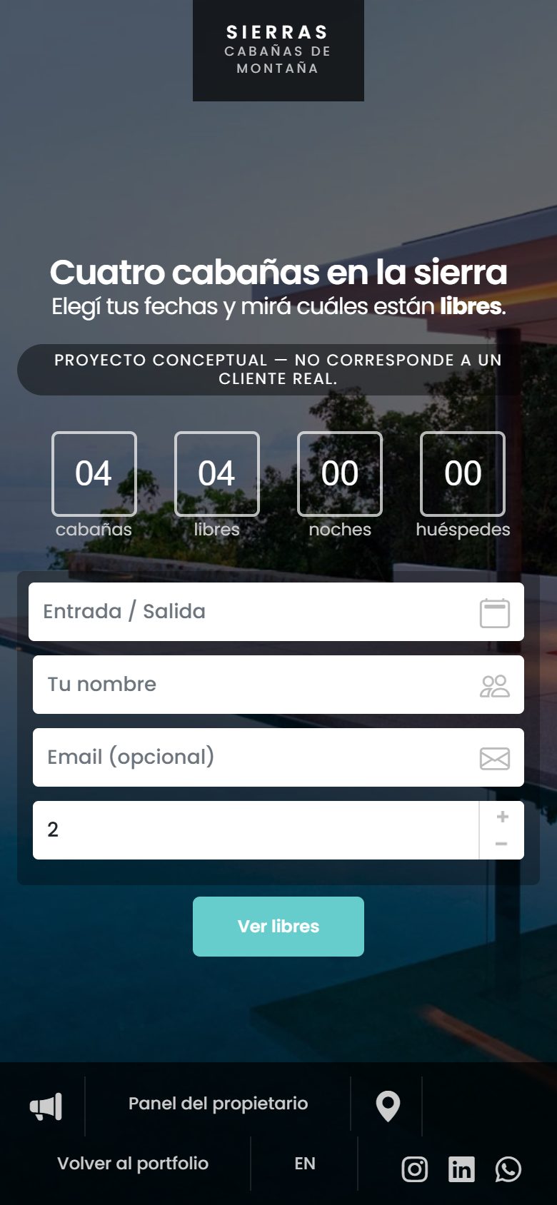 Concepto de reservas visto en un teléfono
